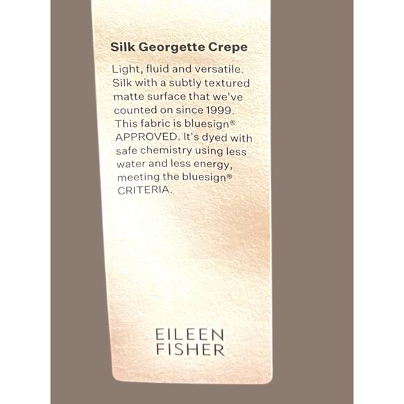 Eileen Fisher Silk Georgette Crepe Straight Pant | Sz L, Redwood NWT $248 - Picture 6 of 9